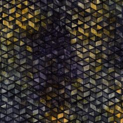Hi Fashion Black Geometric Batik Cotton Fabric