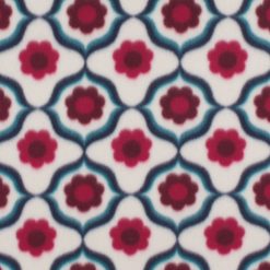 Geometric With Daisies Blizzard Fleece Fabric