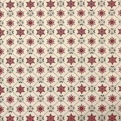Red   Green Snowflakes Super Snuggle Christmas Flannel Fabric