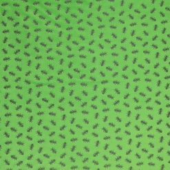 Foiled Ants on Green Pure Plush Fleece Fabric