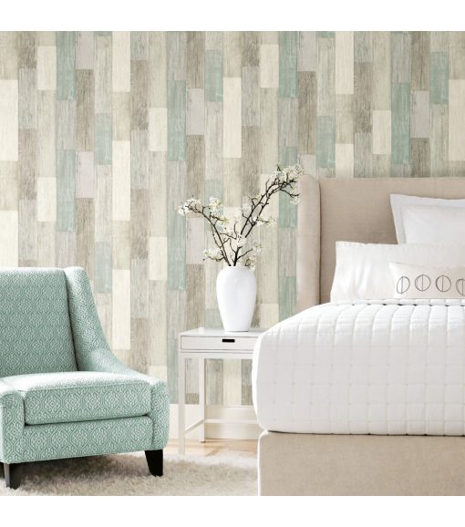 RoomMates Wallpaper Coastal Weathered Plank - Image 5