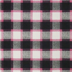 Pink Black Textured Check Super Snuggle Flannel Fabric