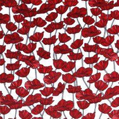 Poppies Sew Lush Fleece Fabric