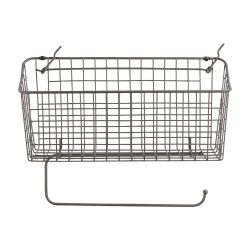 Spectrum Pegboard Basket with Paper Towel Holder