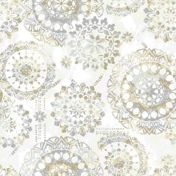 RoomMates Wallpaper Tan   Blue Bohemian