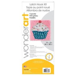 Wonderart Latch Hook Kit 12X12 Cupcake