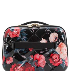 Savoir Collection Quilted Floral Print Travel Beauty Case