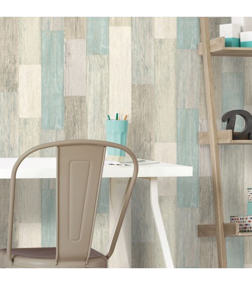 RoomMates Wallpaper Coastal Weathered Plank - Image 2