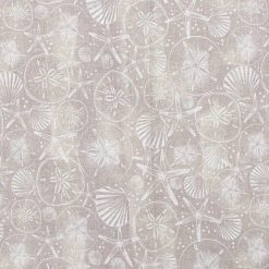 Sandollars And Shells Tan Novelty Cotton Fabric