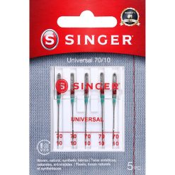 SINGER 90/14 Universal Regular Point Sewing Machine Needles 5ct