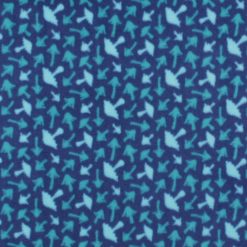 Blue Mushroom Toss Anti Pill Plush Fleece Fabric
