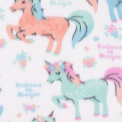 Blizzard Fleece Fabric Believe in Magic Unicorn