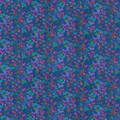 Fabric Traditions Floral on Blue Cotton Fabric by Keepsake Calico
