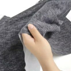 Black Heathered Luxe Flannel Fabric