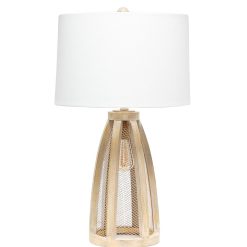 All The Rages Wooded Arch Farmhouse Table Lamp Natural