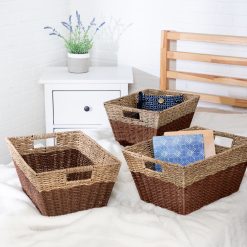 Honey Can Do 12 x 17 Seagrass Rectangle Nesting Baskets 3ct