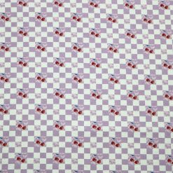 Red Cherries Checkered Super Snuggle Flannel Fabric