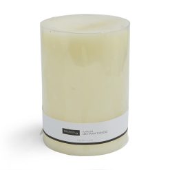 6 x 8 LED Cream Smooth Wax Pillar Candle by Hudson 43