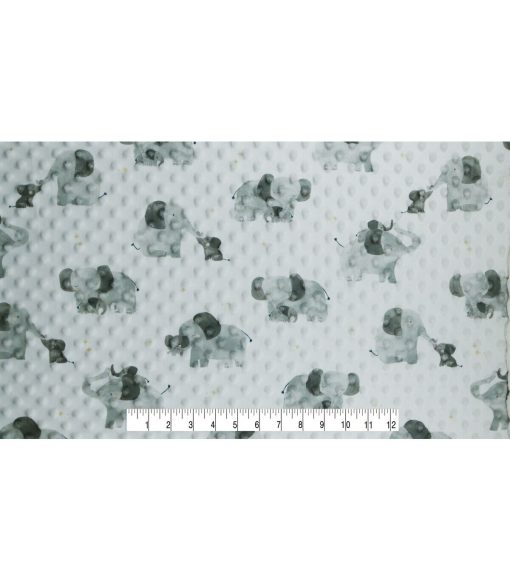 Soft   Minky Elephant Fleece Fabric - Image 4