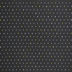 White   Yellow Dots on Black Quilt Cotton Fabric by Quilter s Showcase