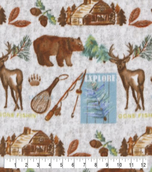 Cabin Life Anti Pill Fleece Fabric - Image 2