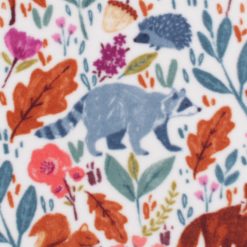 Watercolor Woodland Animals Anti Pill Fleece Fabric
