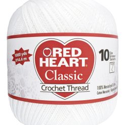Red Heart 1000yds White Cotton Crochet Thread