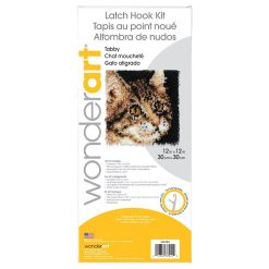 Wonderart Latch Hook Kit 12X12 Tabby