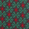 Red   Green Snowflakes Blizzard Fleece Fabric