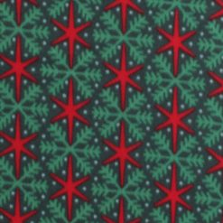 Red   Green Snowflakes Blizzard Fleece Fabric