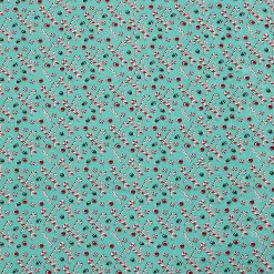 Candy Canes on Blue Super Snuggle Christmas Flannel Fabric