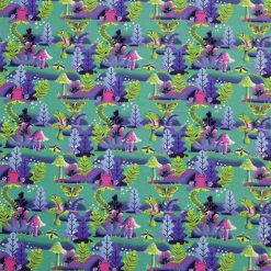 Landscape Leaves on Blue Super Snuggle Flannel Fabric