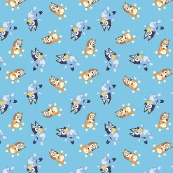 Bluey   Bingo Blue Cotton Fabric