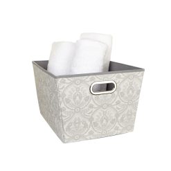 Laura Ashley 16 x 10 Almeida Grommet Storage Bin With Handles