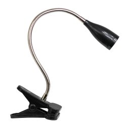All The Rages Black Flexible Gooseneck LED Clip Light Desk Lamp