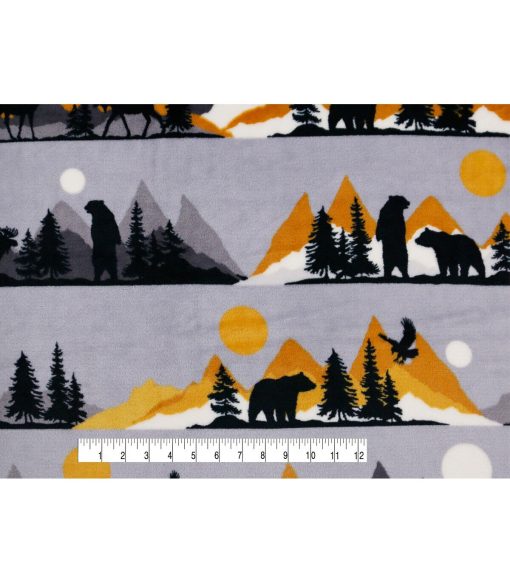Wilderness Stripe Sew Lush Fleece Fabric - Image 4
