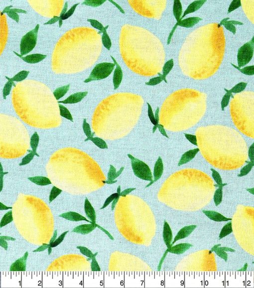 Lemon 1-Piece Cotton Fabric Quarter - Image 3