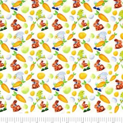Singer Orange Carrots   Gnomes Quilt Cotton Fabric