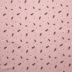 Daisies   Bees on Pink Quilt Cotton Fabric by Keepsake Calico