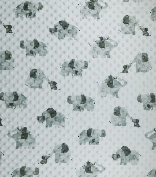 Soft   Minky Elephant Fleece Fabric