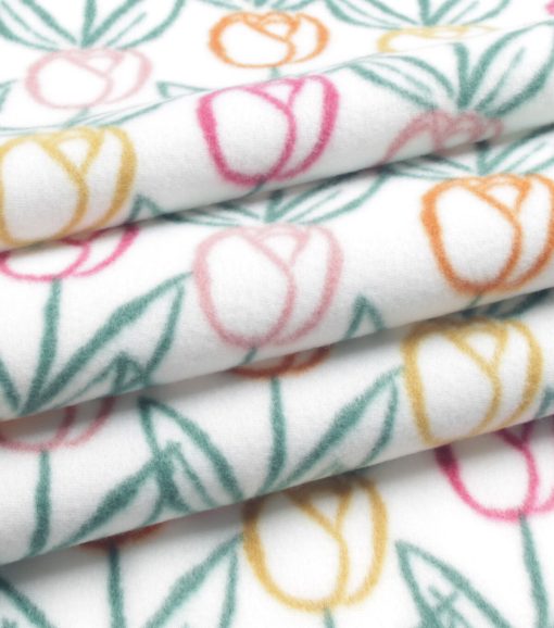 Tulips Blizzard Fleece Fabric - Image 3