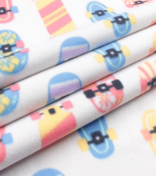 Skateboards Blizzard Prints Fleece Fabric - Image 2