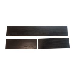 24   12 Black Basic Wall Shelf Set 3pc by Place   Time