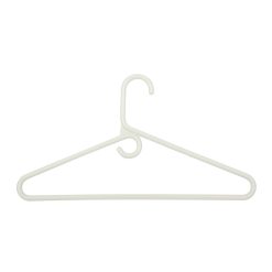 Honey Can Do 16.5 x 9 White Plastic Heavy Duty Shirt Hangers 18pk