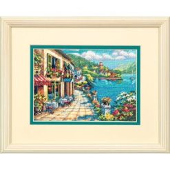 Dimensions 7 x 5 Overlook Cafe Counted Cross Stitch Kit