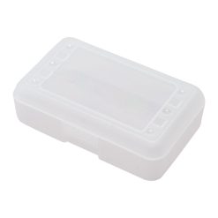 Advantus 8.5 x 4 Clear Plastic Pencil Box