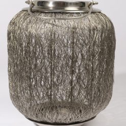 Northlight 27 Woven Hurricane Pillar Candle Lantern