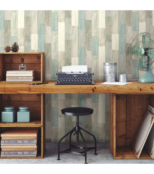 RoomMates Wallpaper Coastal Weathered Plank - Image 3