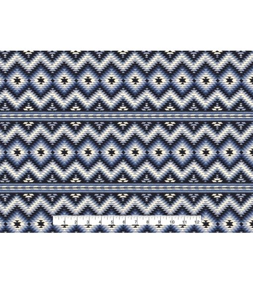 Blue Aztec Super Snuggle Flannel Fabric - Image 3