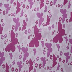 Butterflies on Pink Cotton Fabric by Quilter s Showcase